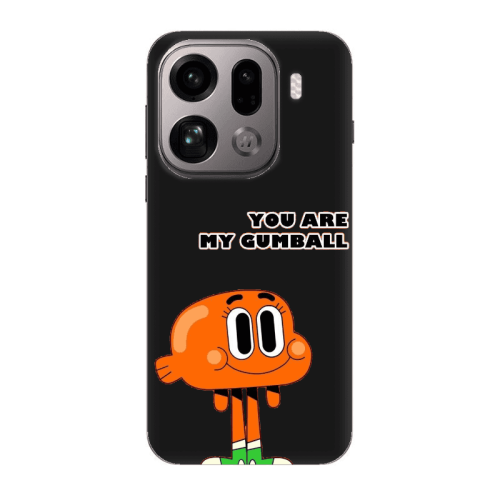 Oppo Find X9 Pro You are my gumball Black Colored Silicone TPU Θήκη